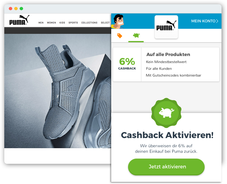 Preisheld Assistent Screenshot Cashback